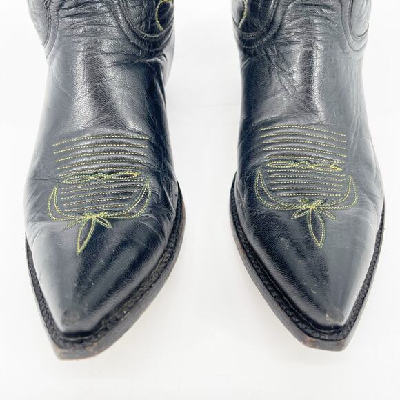 Vintage Y2K Old Gringo Angel Black Blue Short PeeWee Western Cowgirl Boot size 8 - Picture 6 of 10